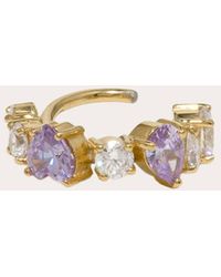 Completedworks - Purple & White Cubic Zirconia Ear Cuff - Lyst