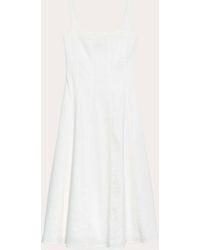 chinese dress ladies Verlaine White Linen Blend Maxi Dress - US 14