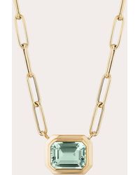 Goshwara - Prasiolite Emerald-cut Bezel Pendant Necklace - Lyst