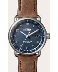 Shinola - Canfield C56 43mm British Tan Leather-strap Watch - Lyst