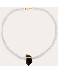 JIA JIA - Women's Ocean Jumbo Smoky Quartz Diamond Pearl Necklace - Lyst