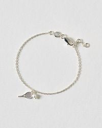 Oliver Bonas - Aryna Tennis Racket Charm & Pearl Chain Bracelet - Lyst