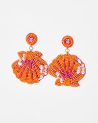 Oliver Bonas - Callia Beaded Shell & Faux Pearl Large Statement Earrings - Lyst