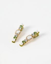 Oliver Bonas - Dionne Velvet & Faux Pearl Hair Clips Set Of Two - Lyst