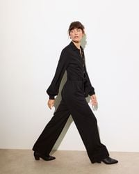 Oliver Bonas - Button Through Wide Leg Jumpsuit, Size 6 - Lyst