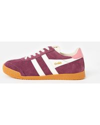 Gola - Elan Windsor Wine Purple & White Trainers, Size 3 - Lyst