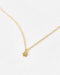 Oliver Bonas - Milo Paw Print Charm Pendant Necklace - Lyst
