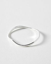 Oliver Bonas - Ona Ripple Wave Bangle - Lyst