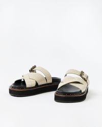 ASRA - Megan Croc Leather Crossover Sandals, Size Uk 3 - Lyst