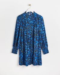 Oliver Bonas - Floral Pleated Mini Dress, Size 6 - Lyst