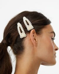 Oliver Bonas - Faux Pearl Hair Clips Pack Of Two - Lyst
