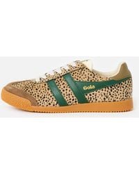Gola - Elan Savanna Cheetah & Evergreen Trainers, Size 3 - Lyst