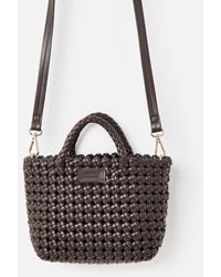 Oliver Bonas - Kitty Chocolate Braided Crossbody Bag - Lyst