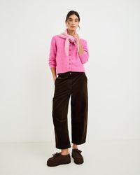 Oliver Bonas - Chocolate Corduroy Barrel Leg Trousers, Size 12 - Lyst