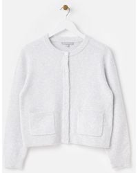 Oliver Bonas - Light Crew Neck Knitted Cardigan, Size 10 - Lyst