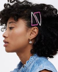 Oliver Bonas - Honae Ombre Jewel Triangular Hair Clips Pack Of Two - Lyst
