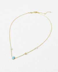 Oliver Bonas - Rita Opalite & Rhodolite Gold Plated Collar Necklace - Lyst