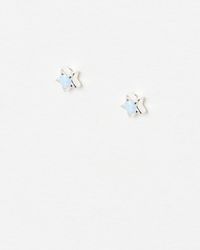 Oliver Bonas - Astra Star Opalite Sterling Silver Stud Earrings - Lyst