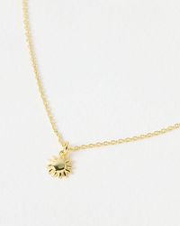 Oliver Bonas - Elio Sun Charm Pendant Necklace - Lyst