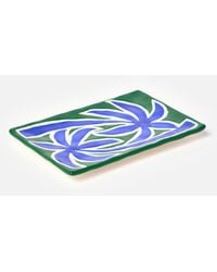 Oliver Bonas - Blue Palms Rectangular Trinket Dish - Lyst