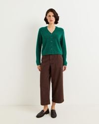 Oliver Bonas - Scalloped Pocket Cropped Wide Leg Jeans, Size 10 - Lyst