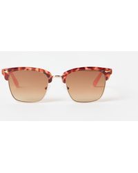 Oliver Bonas - Tort Square Browline Sunglasses - Lyst
