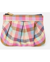 Oliver Bonas - Myla Rainbow Checked Zipped Pouch - Lyst