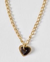 Oliver Bonas - Romilly Resin Heart Charm Pendant Necklace - Lyst