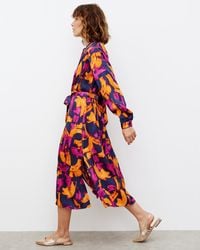 Oliver Bonas - Abstract Print Midi Shirt Dress, Size 6 - Lyst