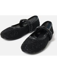 Oliver Bonas - Sparkle Mesh Ballet Flats, Size Uk 3 - Lyst
