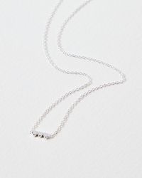 Oliver Bonas - Triple Heart Chain Necklace - Lyst