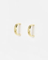 Oliver Bonas - Donna Disco Faceted Hoop Earrings - Lyst