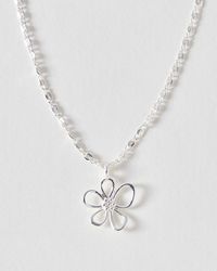 Oliver Bonas - Alyssa Statement Flower Pendant Necklace - Lyst