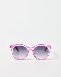 Oliver Bonas - & Faux Tortoiseshell Round Preppy Sunglasses - Lyst