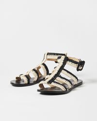 Manebí - & Natural Raffia Gladiator Sandals, Size Uk 3 - Lyst