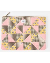 Oliver Bonas - Emily & Brown Patchwork Corduroy Laptop Case - Lyst