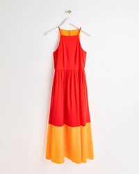 Oliver Bonas - Colour Block Midi Dress, Size 8 - Lyst