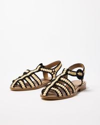 Oliver Bonas - Raffia Weave Gladiator Sandals, Size Uk 3 - Lyst