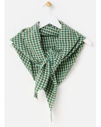 Oliver Bonas - & Brown Checked Midweight Triangle Scarf - Lyst