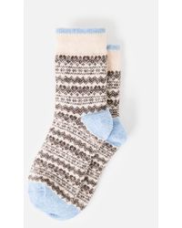 Oliver Bonas - & Blue Fair Isle Cosy Socks - Lyst