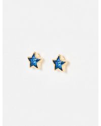 Oliver Bonas - Romy Stone Mini Star Stud Earrings - Lyst