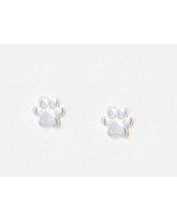 Oliver Bonas - Milo Paw Print Sterling Stud Earrings - Lyst