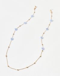 Oliver Bonas - Rosaria Blue Beaded Flower Glasses Chain - Lyst