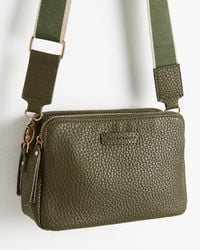 Oliver Bonas - Isla Khaki Crossbody Bag - Lyst
