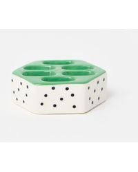 Oliver Bonas - Pois Green Polka Dot Ceramic Ring Holder - Lyst