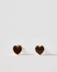 Oliver Bonas - Ottilie Tiny Heart Stud Earrings - Lyst