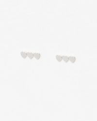 Oliver Bonas - Triple Heart Stud Earrings - Lyst