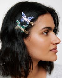 Oliver Bonas - Butterfly Resin Hair Clips Pack Of Two - Lyst