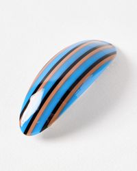 Oliver Bonas - Odelie Striped Resin Barrette Hair Clip - Lyst