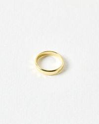 Oliver Bonas - Donna Disco Faceted Stacking Ring, Size 50 - Lyst